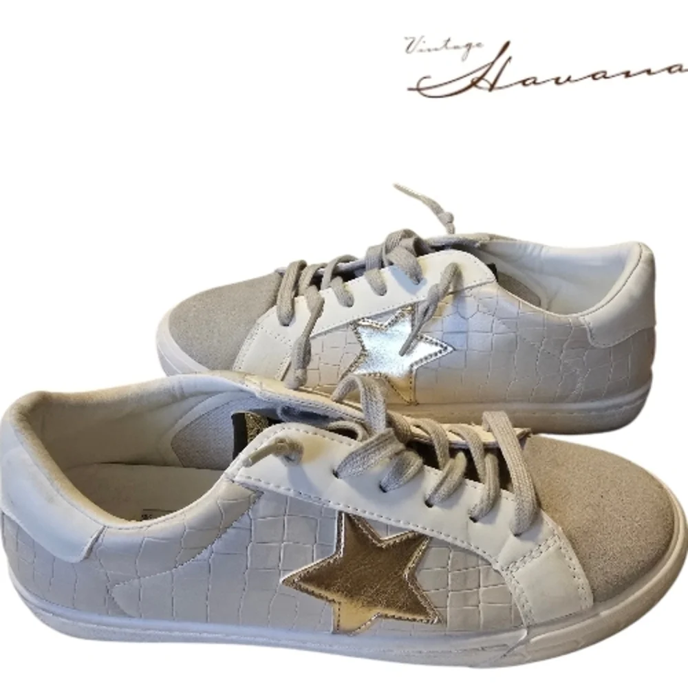VINTAGE HAVANA Platform Court Sneakers Womens Size 8 - Picture 3 of 9